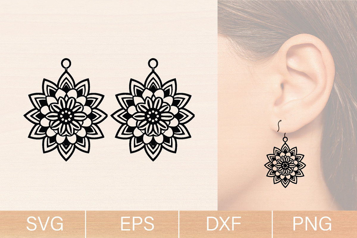 Trendy Earrings Laser Cut Svg bundle, an Object Graphic by jannatulpakhi (Photo 3 of 13)