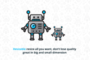 6 Cute Robot Characters, an Animal Illustration by Manudesign (Thumbnail 3 of 4)
