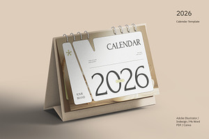 2026 Desk Calendar - FNER, a Stationery Template by fakhroo
