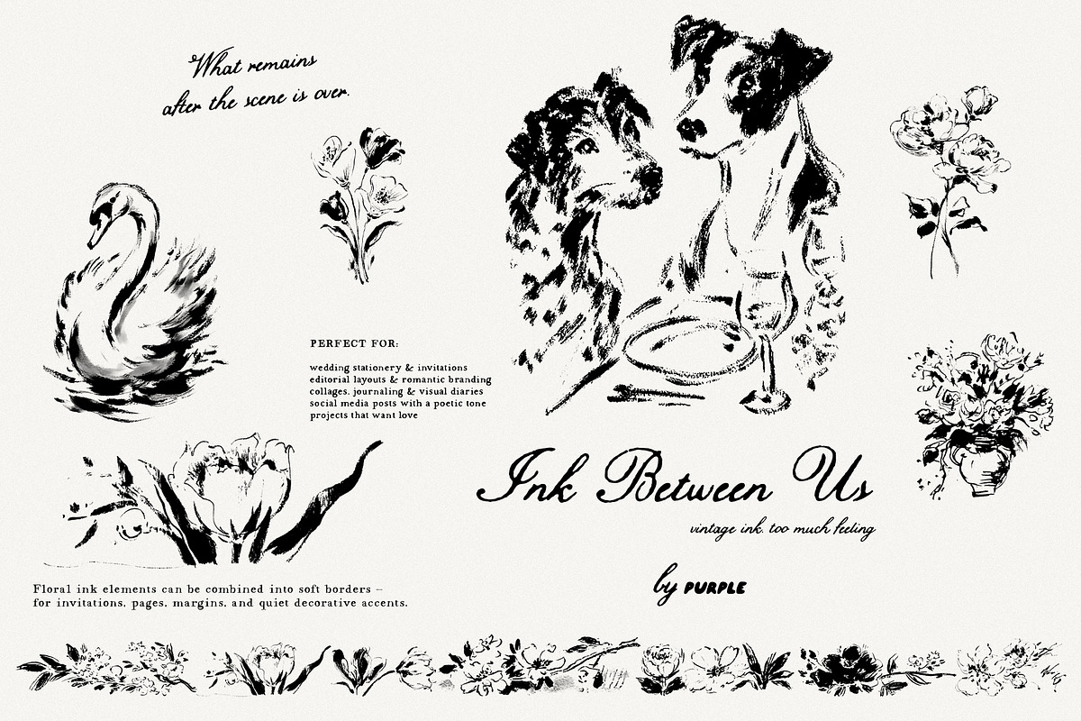 Ink Between Us - Romantic Line Art, a Decorative Illustration by Purple (Photo 9 of 17)