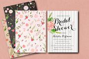 Floral patterns - watercolor paper, a Pattern Graphic by DigitalCloud (Thumbnail 2 of 2)