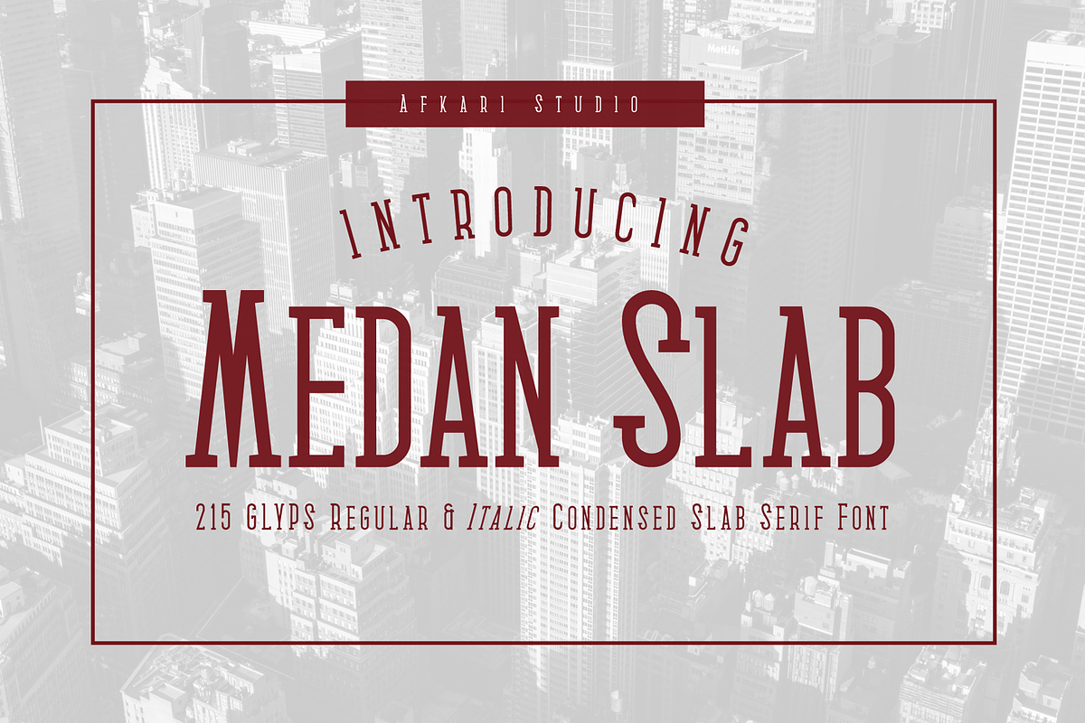 Medan Slab - Condensed Slab Serif, a Slab Serif Font by Afkari Studio (Photo 1 of 10)