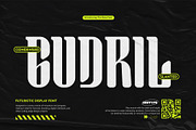 Gudwil - Futuristic Display font, a Sans Serif Font by Bentype Studio (Thumbnail 1 of 6)