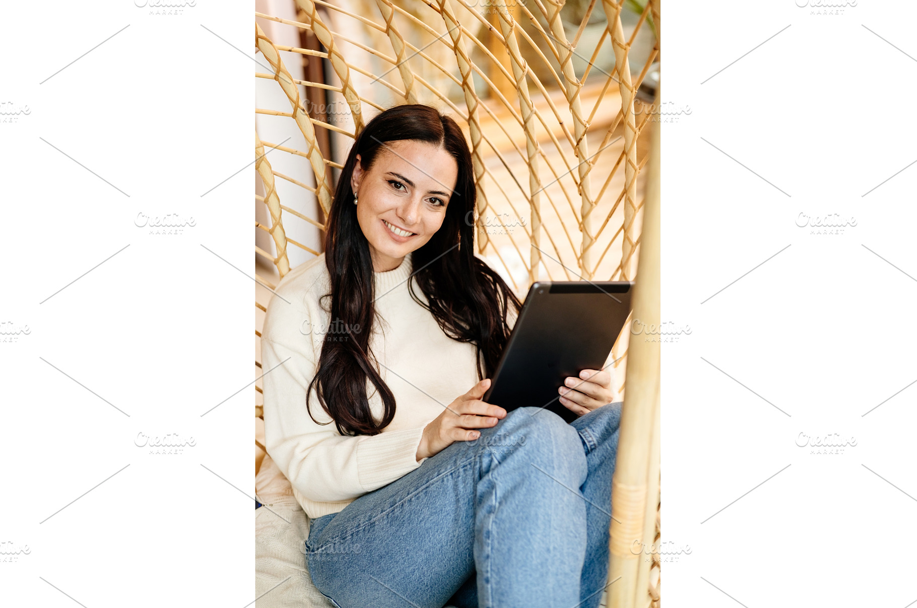 Portrait of beautiful woman holding, a Person Photo by HalfPoint