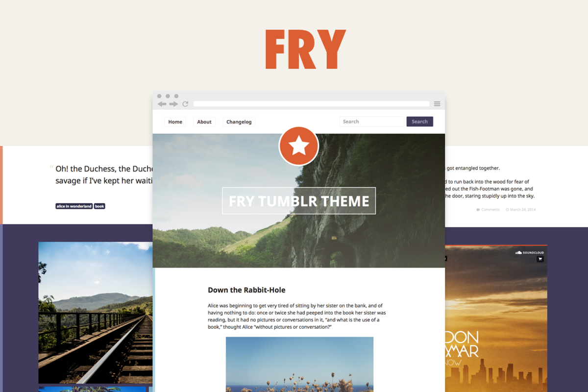 Fry – Responsive TUMBLR Theme, a Websites & App Template by Doctype
