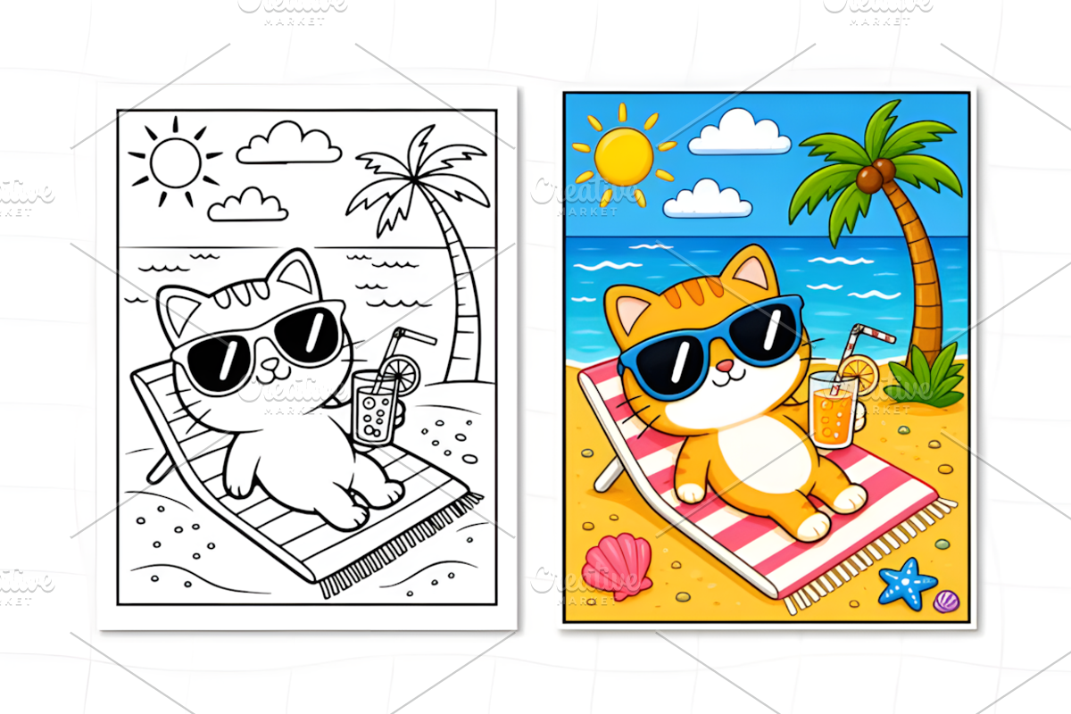 Tropical Island Friends Coloring, an Animal Illustration by Design Station (Photo 7 of 7)
