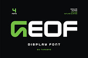 Geof – Futuristic Tech Display Font, a Sans Serif Font by Typebae (Thumbnail 1 of 8)