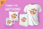 Cartoon Running Dog. Clipart., an Animal Illustration by KENO Mascots (Thumbnail 3 of 3)
