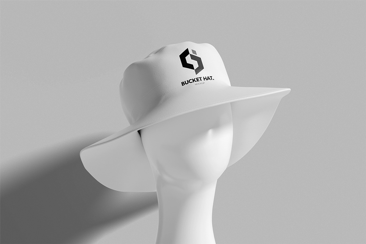Front View Bucket Hat Mockup, a Hat Mockup by HanaSaka_Studio (Photo 5 of 5)