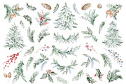 Christmas Joy Watercolor Collection, an Object Graphic by LenArt (Thumbnail 13 of 16)