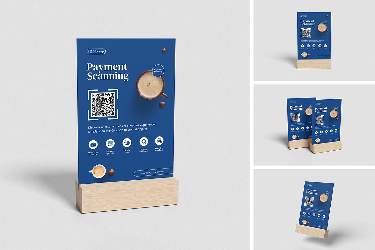 Payment Scanning Mockup, an Advertising Mockup by swsi-studio (Photo 1 of 5)