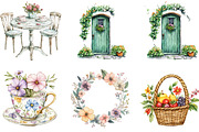 Watercolor Vintage Cottage Life Item, an Illustration by Designking (Thumbnail 3 of 5)