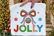 Faux Yarn Christmas Png Holly Jolly, an Illustration by Craft Nest (Thumbnail 1 of 6)