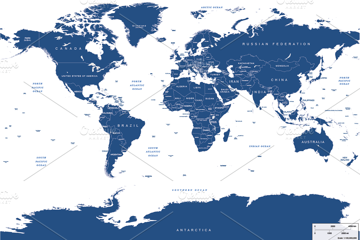 World Map with countries and globe, a Work Illustration by Cartorical (Photo 9 of 9)