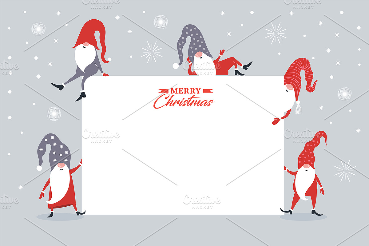 Christmas Gnomes, a Seasonal Illustration by lenlis (Photo 2 of 9)