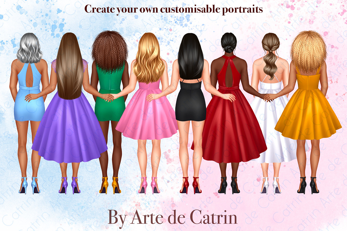 University Graduates Girls Clipart, a Person Illustration by ArtedeCatrin (Photo 5 of 11)