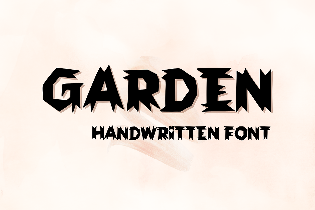 Garden| Handwritten font, a Handwritten Font by Sirinart