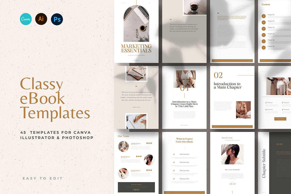 Classy & Minimal eBook Templates, a Marketing Template by AndrewPixel (Photo 1 of 12)
