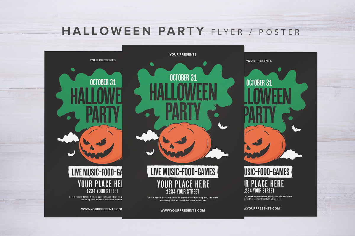 Halloween Party Flyer, a Flyer Template by lilyshop (Photo 1 of 2)
