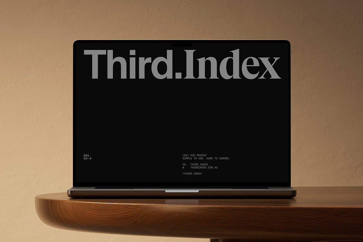 001.04-A MacBook Mockup, a Mac Mockup by THIRD.INDEX