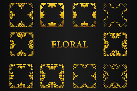 golden floral frame v1