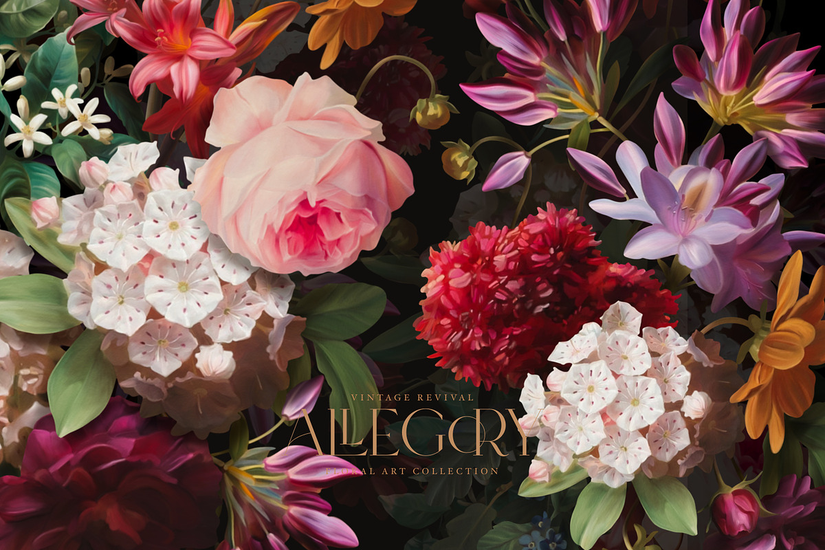 Antique Floral Art Collection, a Decorative Illustration by Eclectic Anthology (Photo 16 of 17)