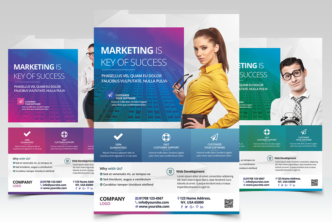 Corporate Ad - PSD Flyer Template, a Flyer Template by PixelsDesign