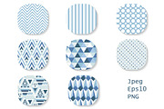 8 Seamless Geometric Vector Patterns, a Pattern Graphic by Alonka's Illustrations (Thumbnail 2 of 4)