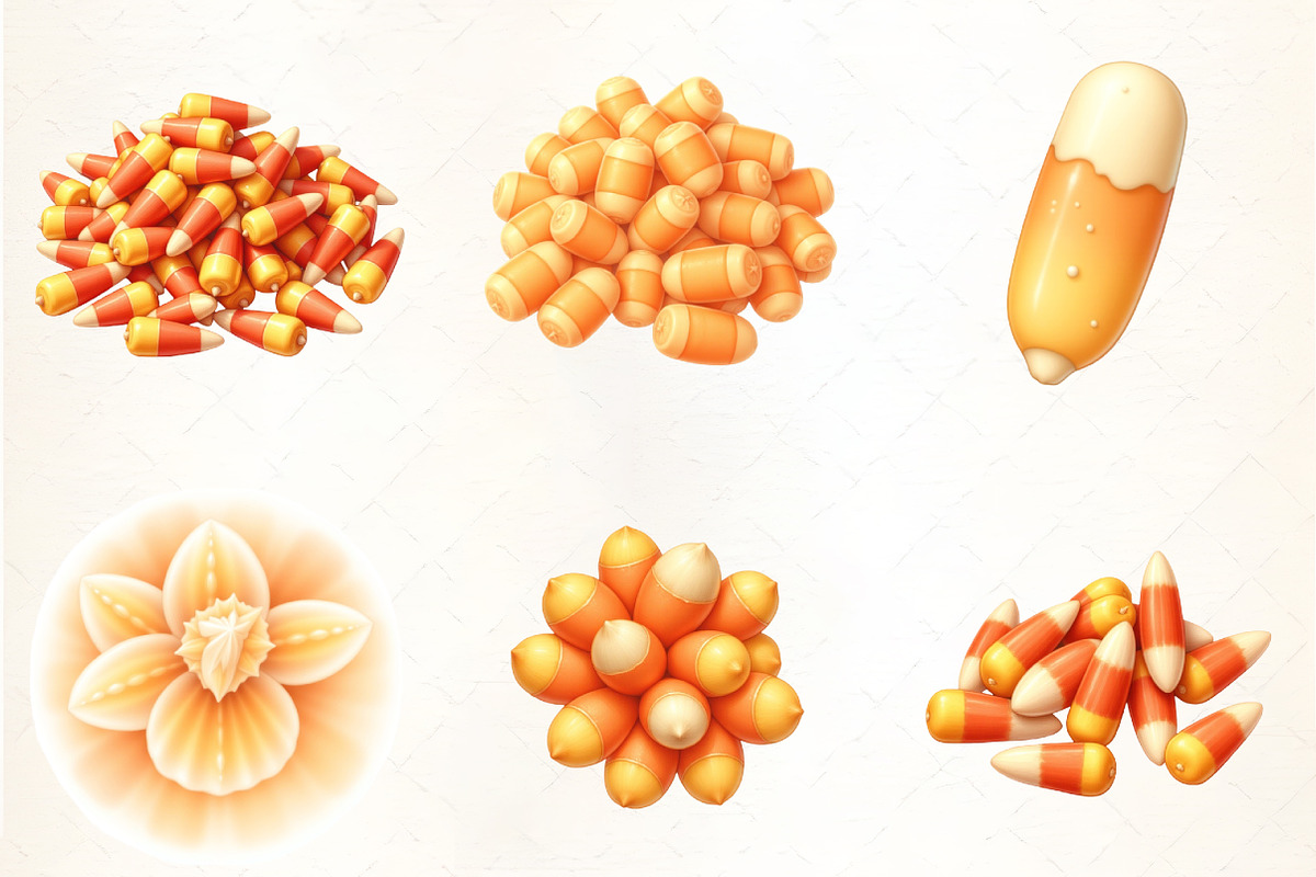 Halloween Candy Corn Clipart, an Illustration by CrexoraLab (Photo 2 of 5)