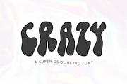 Crazy | Wavy Retro Font, a Sans Serif Font by KA Designs (Thumbnail 1 of 9)