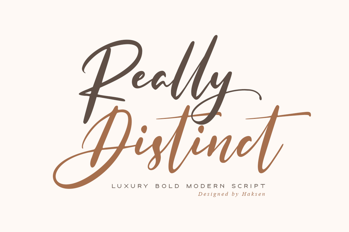Really Distinct Bold Modern Script