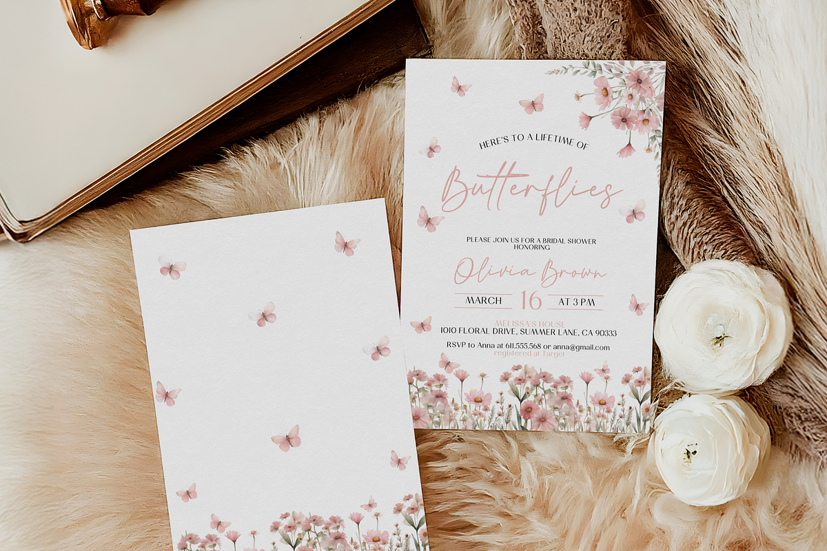 Butterflies Bridal Shower Invitation, an Invitation Template by Digital_Mind (Photo 5 of 7)