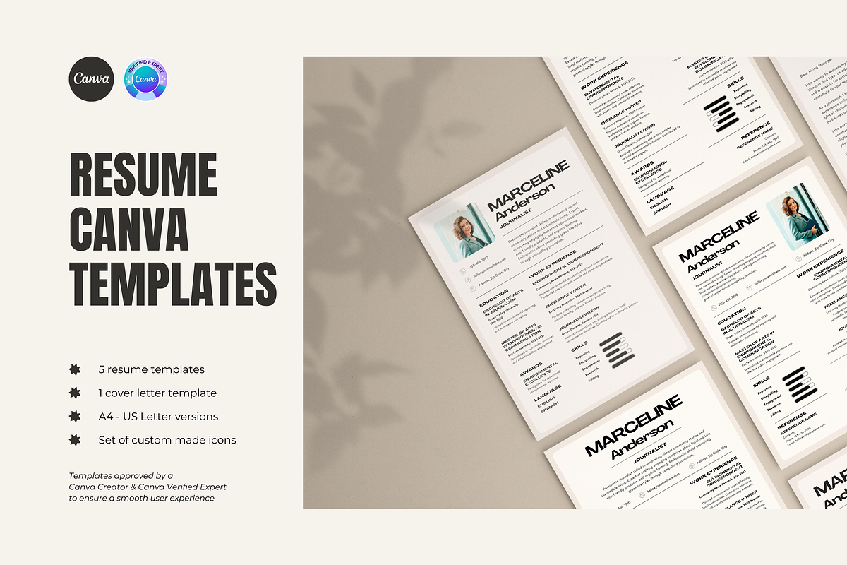 Minimal CV & Cover Letter Templates, a Resume Template by TEAM RONDI (Photo 2 of 6)