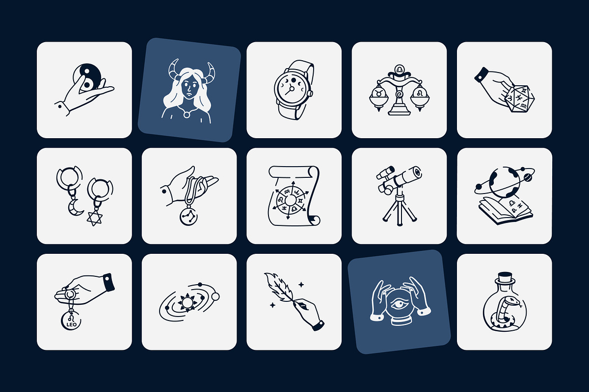 Animated Zodiac Drawing Art Set, an Outline Icon by Vectors Market (Photo 4 of 5)