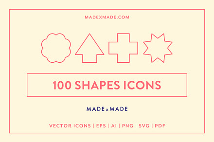 Shapes Line Icons, an Outline Icon by Made by Made