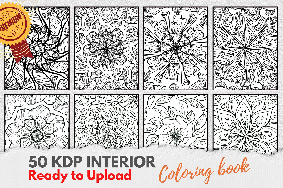 KDP Interiors, Flower Coloring Book, an Illustration by Jaboor Magics (Photo 7 of 8)
