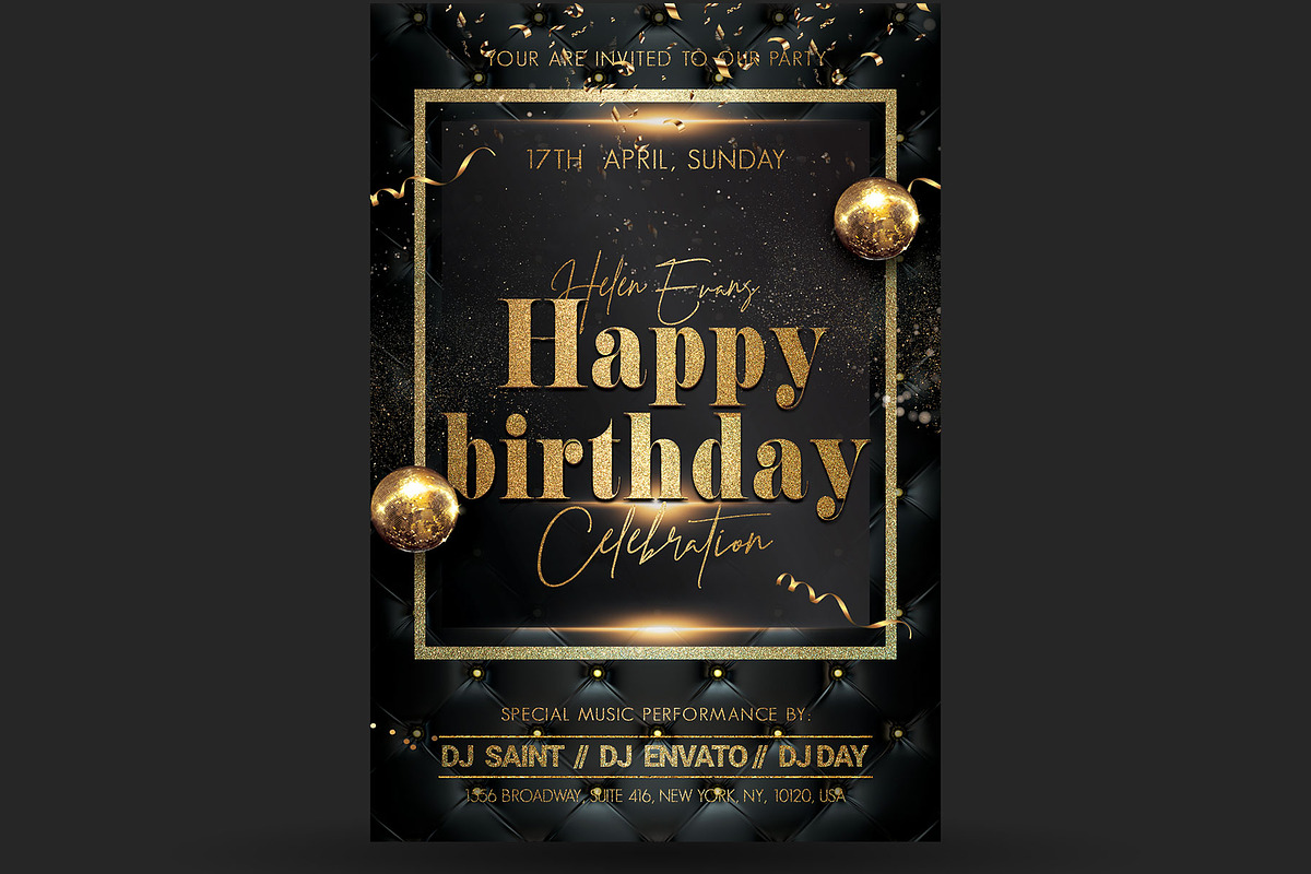 Happy Birthday Invitation, a Flyer Template by Artolus (Photo 3 of 4)