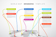 World Map Infographics Template, an Illustration by Orson (Thumbnail 2 of 2)