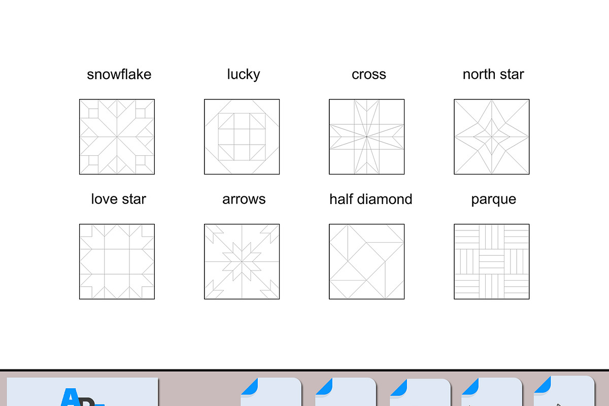 Barn Quilt Blocks Geometric Patterns, a Graphic by AtacanDigital (Photo 5 of 5)