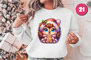 *Cute Christmas hedgehog. T-Shirt, an Animal Illustration by KENO Mascots (Thumbnail 3 of 8)