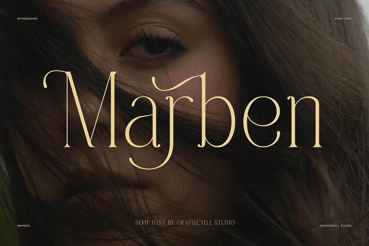 Marben Elegant Serif Font, a Serif Font by Graphicxell (Photo 1 of 8)
