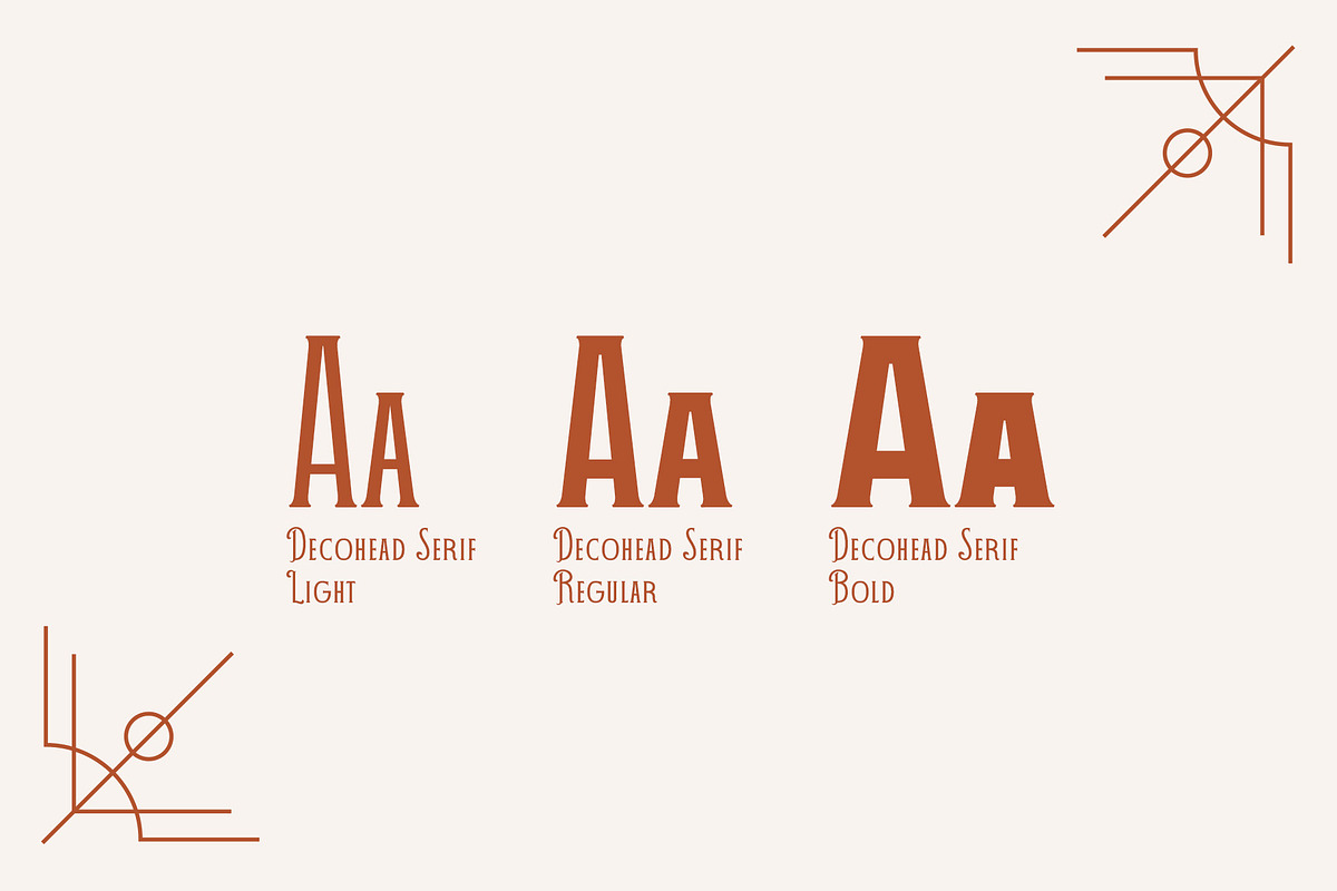 DECOHEAD Serif Elegant Art Deco Font, a Font by Headfonts (Photo 2 of 10)