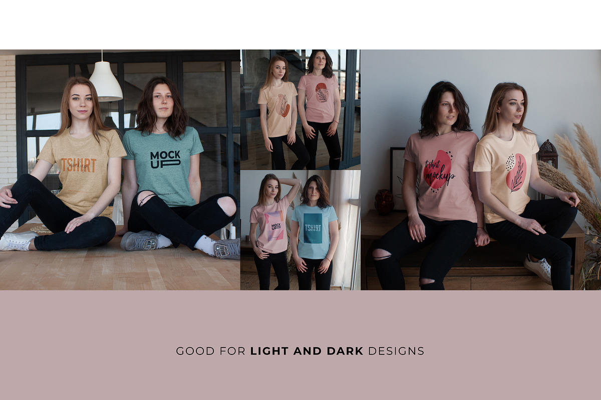 FEMALE T-SHIRT MOCKUP BUNDLE, a Shirt Mockup by TrendkeyMockups (Photo 6 of 6)