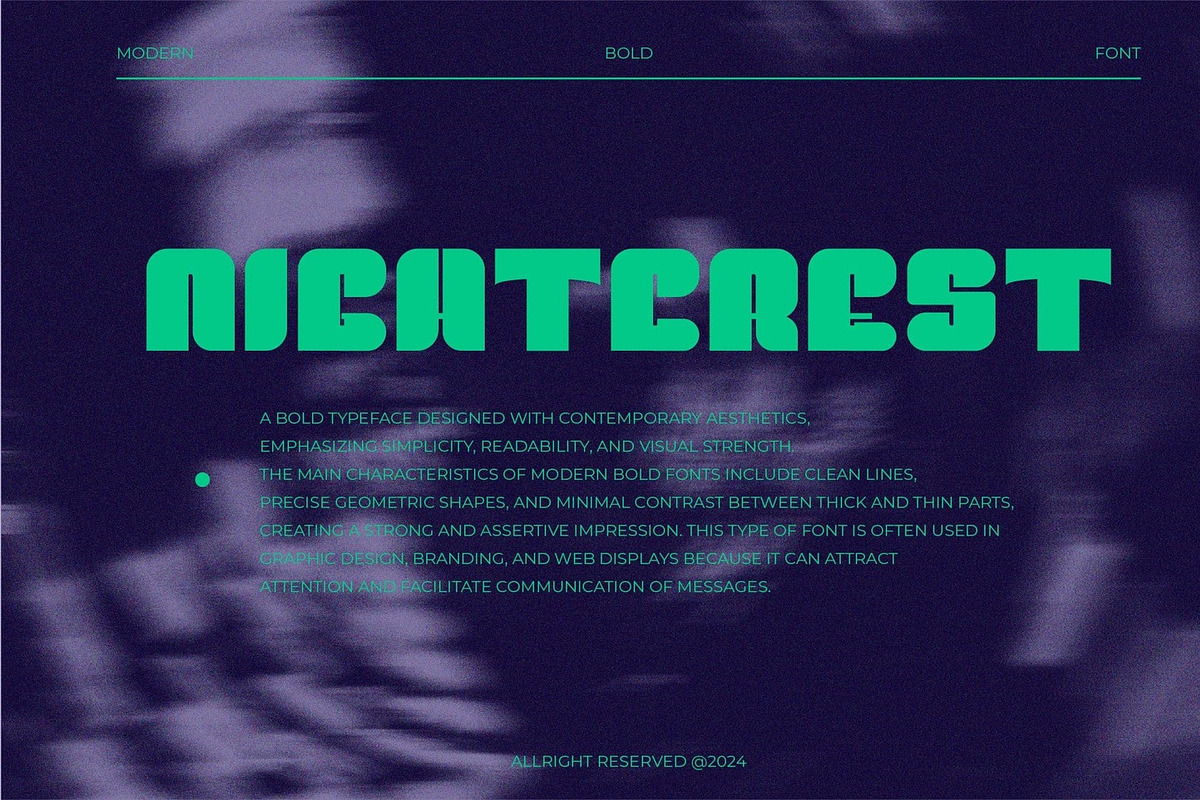 Nightcrest - Bold Font, a Font by Hanstype.com (Photo 2 of 11)