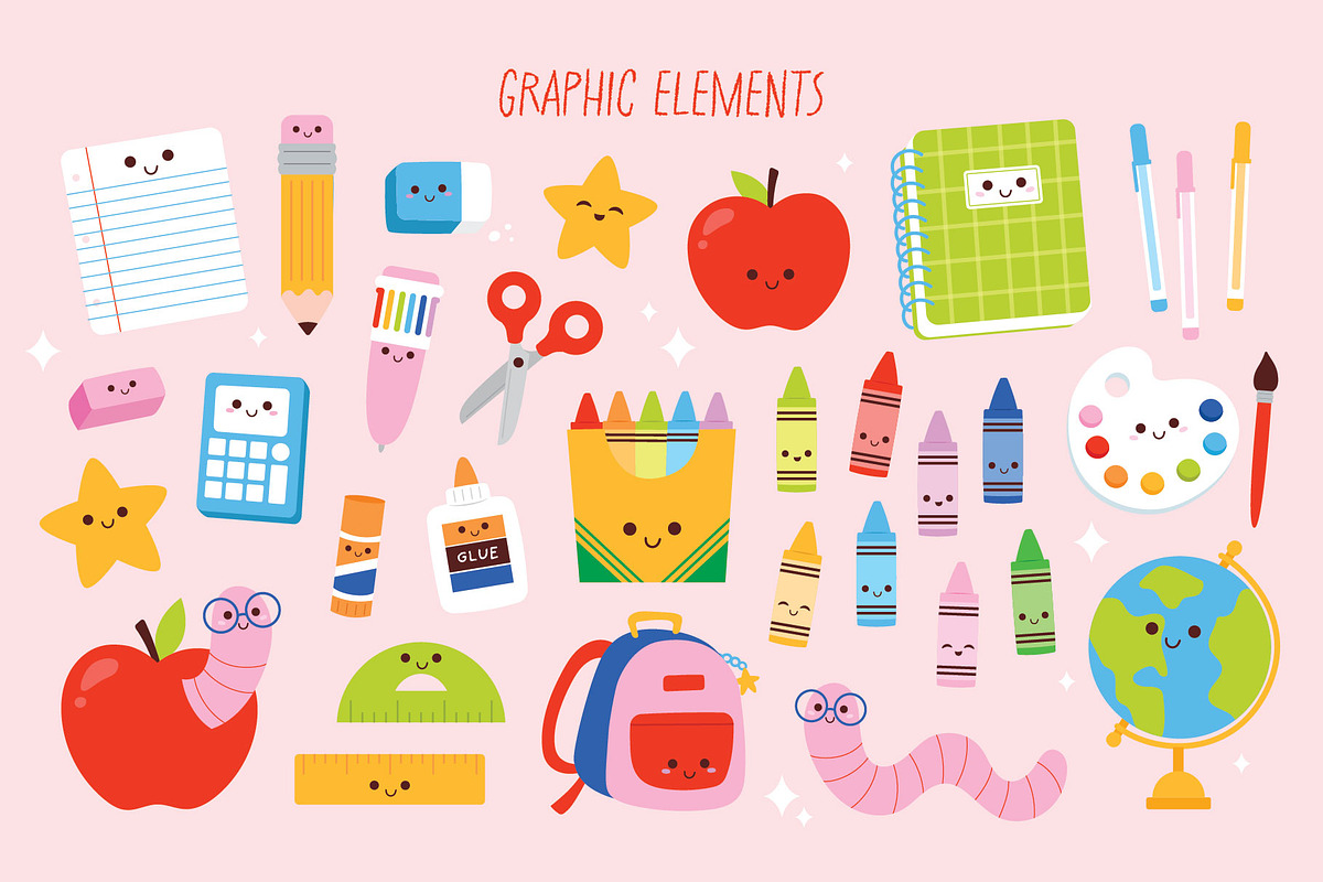 Back to School Vector Illustrations, an Education Illustration by taraleicreative (Photo 2 of 9)