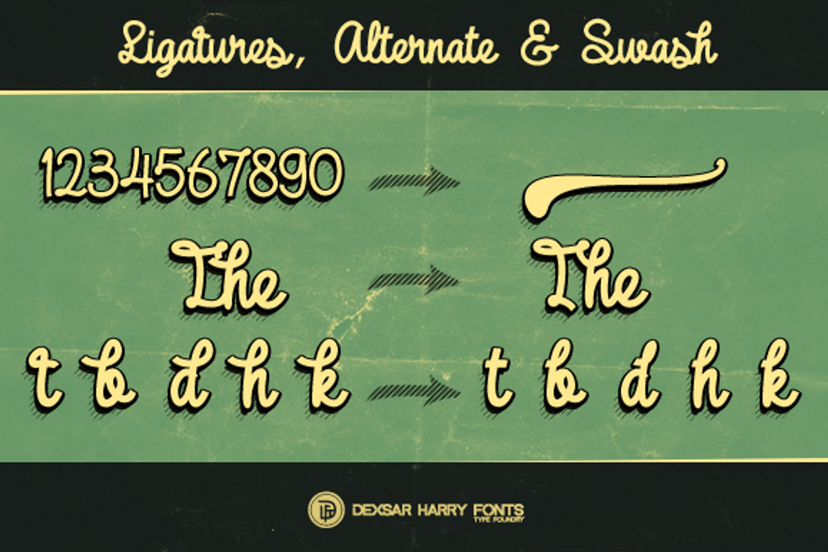 Broffont - Retro Baseball Script preview 3
