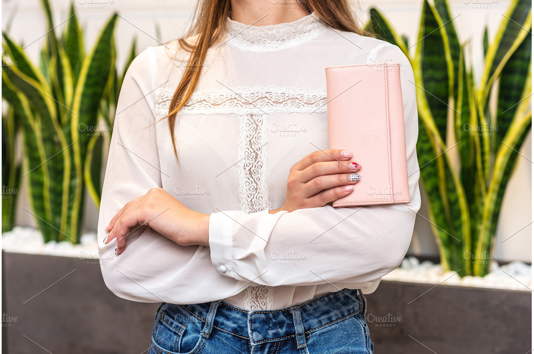 Girl in white blouse holds light, a Person Photo by wip3out