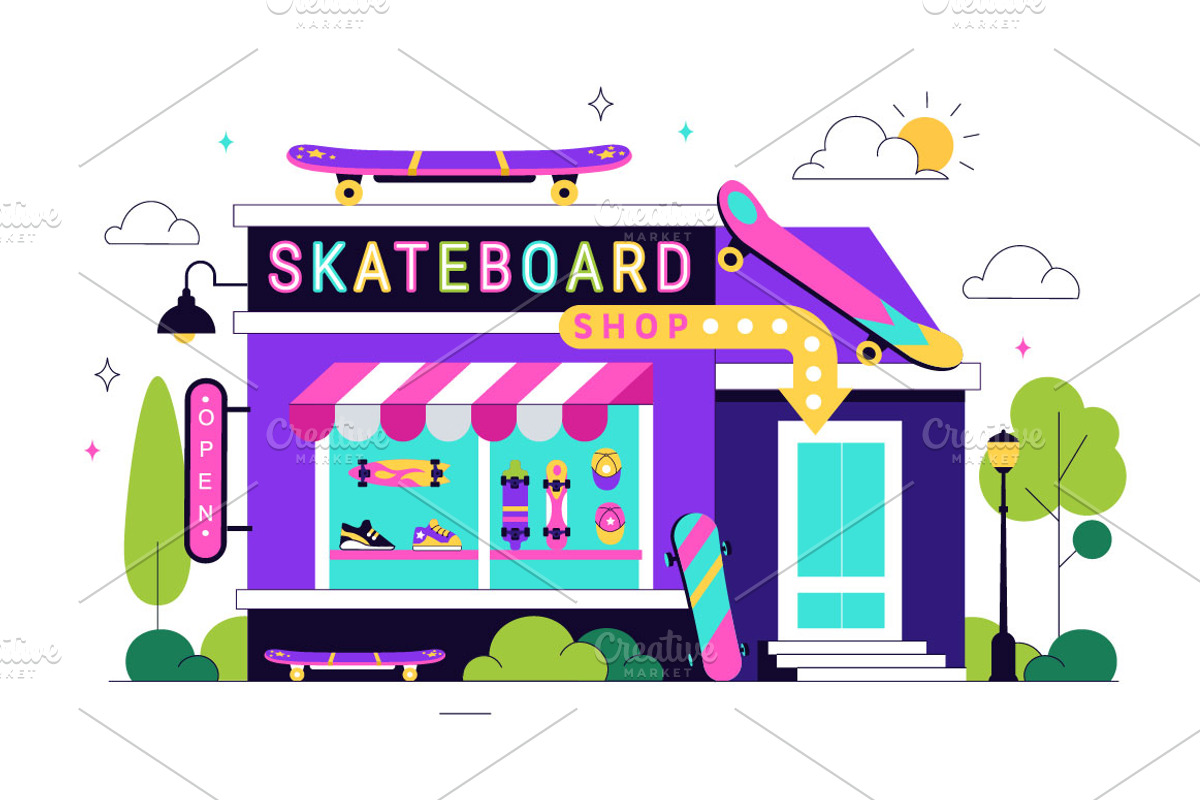 10 Skateboard Shop Illustration, a Sport Illustration by denayunebgt (Photo 4 of 4)