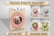 Mother’s Day Fridge Photo Magnet Svg, a Pattern Graphic by Lasercutiny (Thumbnail 1 of 2)