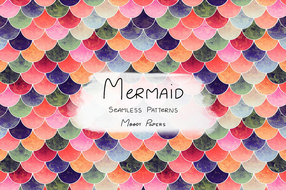 Mermaid Scales Pattern, a Pattern Graphic by MoodyPapers (Photo 1 of 2)